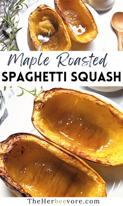 Spaghetti Squash Brown Sugar Recipes, Maple Spaghetti Squash, Sweet Spaghetti Squash Recipes, Pumpkin Spaghetti Squash, Arbys Beef And Cheddar, Roasted Spaghetti Squash, Slow Cooker Applesauce, Winter Side Dishes, Spaghetti Squash Recipe