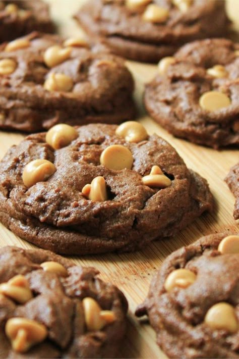 Peanut Butter Chip Cookies, Easy Peanut Butter Cookies, Chocolate Cookie Recipes, Drop Cookies, Peanut Butter Chips, Peanut Butter Chocolate Chip, Peanut Butter Chocolate, Chocolate Peanuts, Peanut Butter Cookies