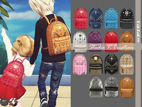 Studio K Creation: Backpack for kids version • Sims 4 Downloads Sims 4 Cc Backpack, Sims 4 Backpack Cc, S4cc Accessories, Cc Accessories, Sims Baby, Sims 4 Traits, Sims 4 Cc Kids Clothing, The Sims 4 Pc, Blue Unicorn