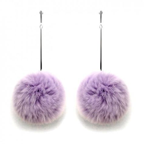 13 Fuzzy Accessories That'll Make Fall Infinitely Cozier Pom Pom Earrings, Quirky Earrings, Fur Accessories, Handbag Charms, Custom Earrings, Teen Vogue, Denim Jackets, Simple Earrings, Ear Jewelry