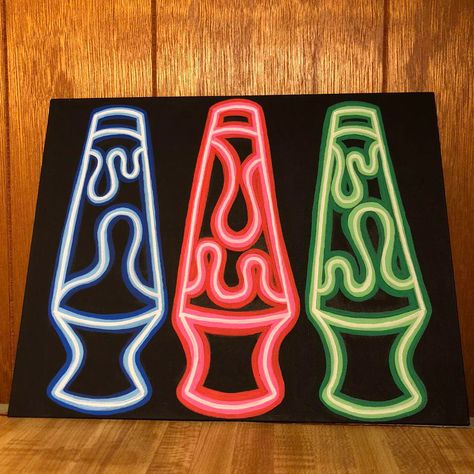 Painting Ideas On Canvas Led Lights, Drippy Things To Draw, Cool Neon Paintings, Small Trippy Drawings, Easy But Cute Paintings, Quick Painting Ideas Simple, Black Light Painting Ideas Easy, Neon Drawing Ideas, Neon Drawings Easy