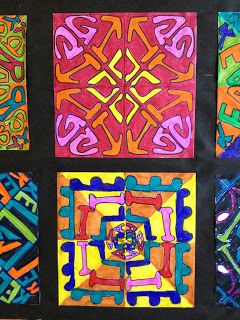 Time for Art!: Radial Symmetry Name Designs Middle School Symmetry Art, Maths Art, Name Art Projects, Reasoning Activities, Radial Balance, Symmetrical Art, Radial Symmetry, Spatial Reasoning, Math Pictures