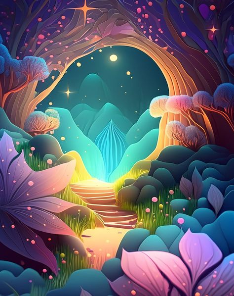 Fantasy Background For Editing, Magic Design Illustration, Background Canva, Magic Background, Farewell Party, Picture Editing Apps, Canvas Learning, Heart Iphone Wallpaper, Fantasy Background