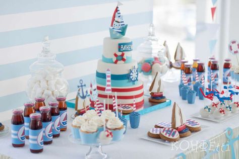 Nautical Classroom, Nautical Birthday Party, 1 Year Birthday, Nautical Birthday, Birthday Party Ideas, Catch My Party, Ideas Photo, Photo 1, Baby Boy Shower