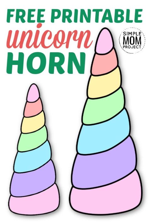 Unicorn Horn Template, Horn Template, Unicorn Mom, Unicorn Themed Birthday Party, Motherhood Lifestyle, Unicorn Printables, Unicorn Coloring, Diy Crafts For Girls, Unicorn Crafts