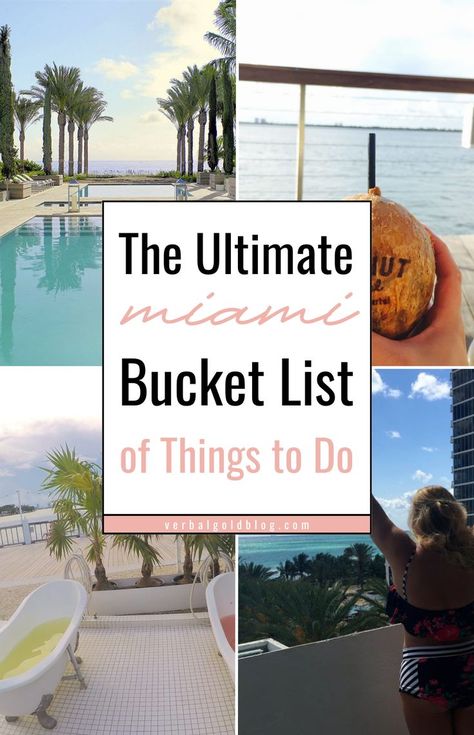 Discover the ultimate things to do in Miami Florida with our comprehensive Miami city guide! From the vibrant nightlife and stunning beaches to unique culinary experiences, we've got you covered. Find out where to stay in Miami for a dreamy escape and where to eat in Miami for unforgettable meals. Make your trip memorable with our curated Miami bucket list! Where To Stay In Miami, Miami Bucket List, Miami Attractions, Weekend In Miami, Miami Travel Guide, Florida Travel Destinations, Things To Do In Miami, Miami Vacation, Miami City