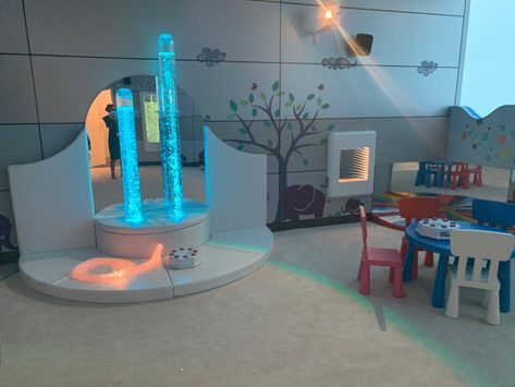 Hamad International Airport Sensory Room | Sensory Blog Sensory Kids Room, Hamad International Airport, Sensory Kids, Medical Projects, Therapy Center, Sensory Integration, Sensory Room, Kids Sensory, Soft Play