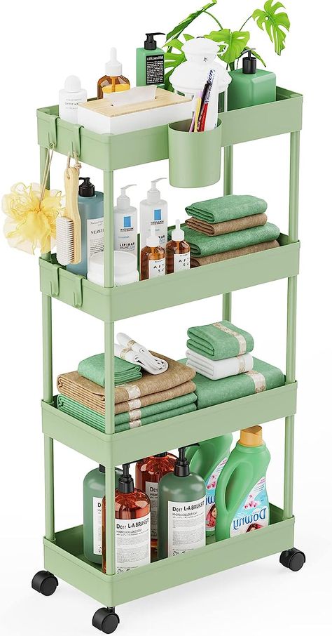 Perfect for your college dorm room! #backtoschool #college #dormessentials #collegedorm #collegedormessentials #collegedormdecor #decor #essentials Slide Out Storage, Slim Storage Cart, Bathroom Cart, Dorms Decor, College Must Haves, Slim Storage, Organization Cart, Mobile Shelving, Rolling Utility Cart