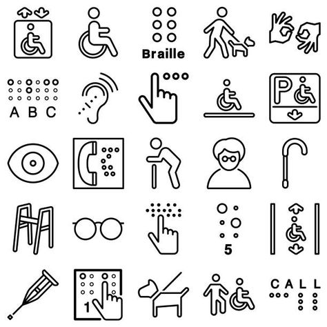 Best Physical Disability Illustrations, Royalty-Free Vector Graphics & Clip Art - iStock Accessibility Illustration, Accessibility Design, School Creative, Physical Disabilities, Nursing Accessories, Book Illustration Art, Inclusive Design, Visual Aids, Doodle Designs