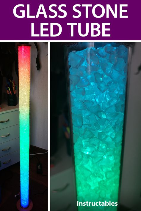 Led Art Installation, Frosted Glass Diy, Diy Led Lighting Ideas, Game Room Lighting, Fluorescent Tube Light, Led Lamp Diy, 12v Led Lights, Led Lighting Diy, Led Art