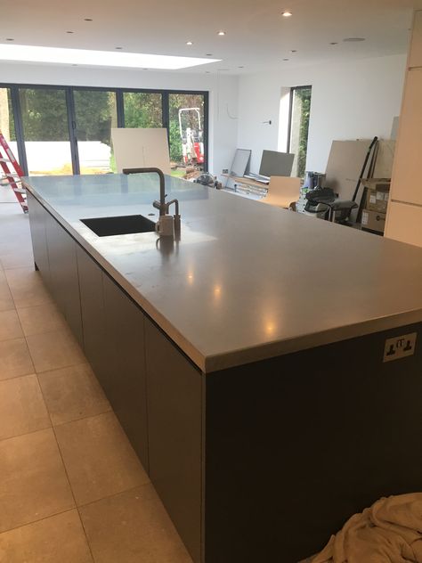 4.5metre Bespoke stainless steel topped island. Ulti-met in Ipswich Steel Kitchen Island, Kitchen Island Top, Stainless Steel Kitchen Island, Steel Kitchen, Stainless Steel Kitchen, Kitchen Island, Bespoke, Stainless Steel, Quick Saves