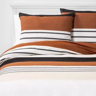 Shop Target for Bedding Sets & Collections you will love at great low prices. Spend $35+ or use your RedCard & get free 2-day shipping on most items or same-day pick-up in store. Black White And Rust Bedroom, Spare Bedroom Ideas Guest Rooms, Rust Room, Rust Bedding, Duvet Covers Target, Rust Bedroom, Southwestern Bedroom, Target Bedding, Textured Duvet Cover