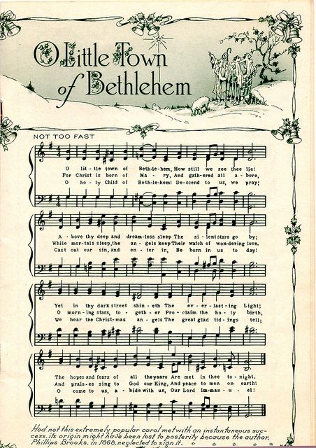 ♥ Sheet Music Printables for gift wrapping, or DIY Paper Projects .... O Little Town Of Bethlehem by raidensgrammie21, via Flickr Merry Gentlemen, Little Town Of Bethlehem, Christmas Sheet Music, Postal Vintage, Old Sheet Music, Christmas Carols, Christmas Songs, Navidad Diy, Vintage Sheet Music