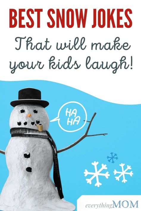 When it's cold and snowy outside, the best thing you can do is warm up the kids with some hilarious snow jokes! Read all 30 of them! Snowman Jokes, Kids Jokes And Riddles, Snowy Outside, Winter Jokes, Christmas Jokes For Kids, Kids Questions, Lunchbox Jokes, Snowman Party, Great Jokes