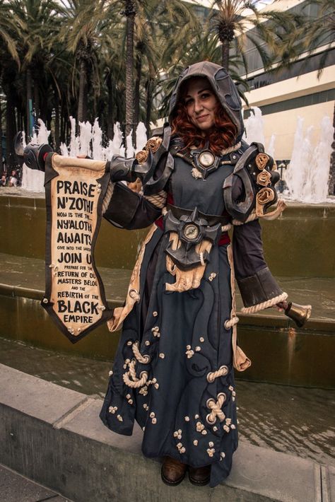 Blizzard Warcraft, Eldritch Horror, Amazing Cosplay, Blue Waves, Cthulhu, A J, World Of Warcraft, Victorian Dress, On Twitter