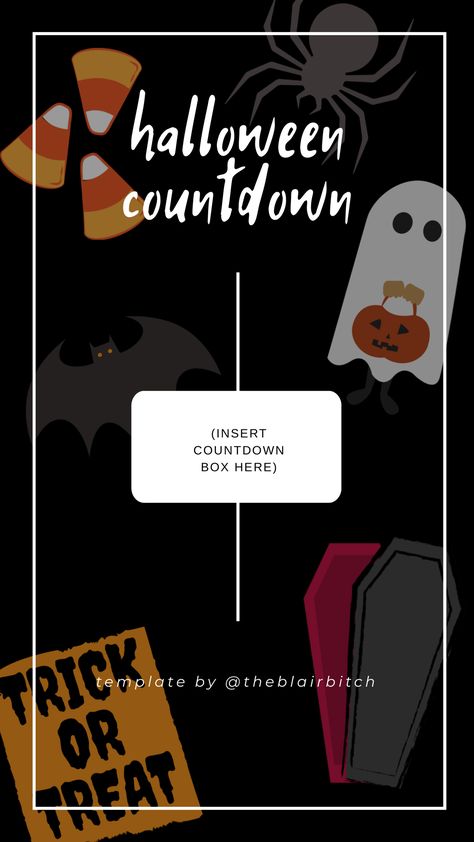 Countdown Instagram Story, Countdown Instagram, Halloween Instagram Story, Question Box, Halloween Instagram, Halloween Stories, Halloween Countdown, Instagram Christmas, Template Ideas