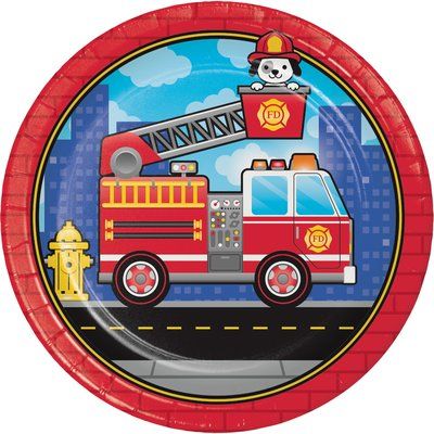 Creative Converting Fire Truck Paper Plate Firefighter Baby Showers, Truck Theme Birthday, Fireman Party, Firetruck Birthday Party, Fire Truck Party, Firefighter Party, Fireman Birthday, Firefighter Birthday, Firetruck Birthday