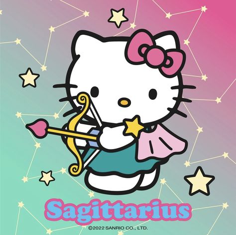 Art Sanrio, Rug Hooking Designs, Kitty Art, Kitty Drawing, Hello Kitty Nails, Astrology Art, Sagittarius Zodiac, Hello Kitty Drawing, Hello Kitty Art