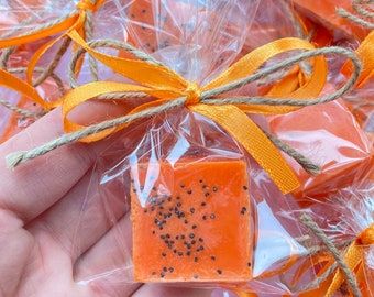 From My Shower To Yours, My Shower To Yours, Orange Soap, Soap Wedding Favors, Soap Gifts, Orange Baby Shower, Nautical Themed Party, Handmade Soap Bar, Mini Soaps