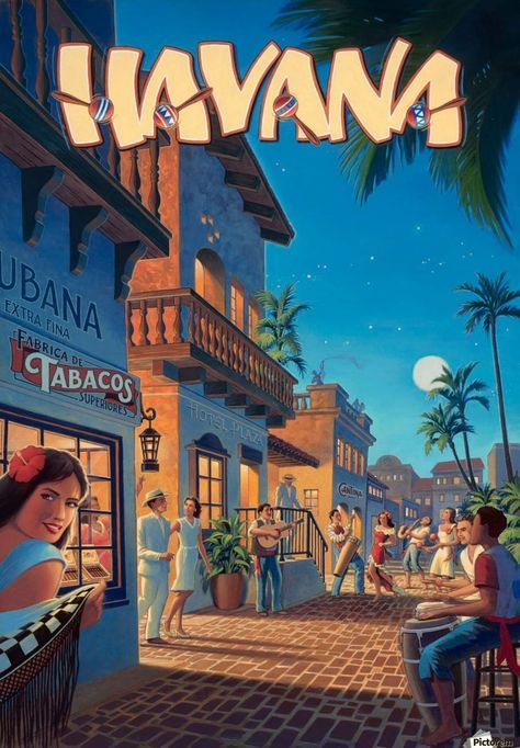 Havana Cuban Cigar Party | CatchMyParty.com Vintage Films, Sejarah Kuno, Cuban Art, Havana Nights, Tropical Travel, Cuba Travel, Retro Travel Poster, Havana Cuba, Vintage Poster Art