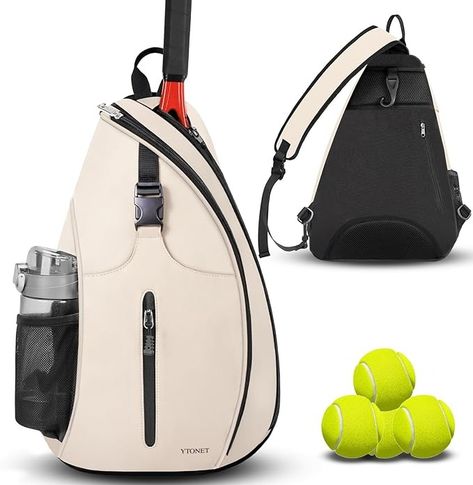 Amazon.com : Ytonet Tennis Bag, Tennis Sling Backpack Crossbody Water Resistant for Men Women, Compatible for Pickleball Tennis Badminton Rackets : Sports & Outdoors Tennis Racquet Bag, Tennis Racket Bag, Racquet Bag, Tennis Backpack, Tennis Gear, Tennis Accessories, Tennis Bags, Tennis Bag, Badminton Racket