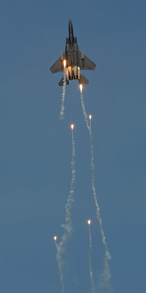 12/6/2013 - A Singapore Air Force F-15E Strike Eagle deploys flares during the fourth biennial Brunei Darussalam International Defense Exhibition at the BRIDEX Exhibition Center in Bandar Seri Begawan, Brunei, Dec. 5, 2013. (U.S. Air Force photo/Master Sgt. Jerome S. Tayborn) F 15 Eagle Wallpaper, F 15 Eagle, Air Force Wallpaper, Bandar Seri Begawan, Jet Fighter Pilot, Naval Aviator, Airplane Fighter, 2160x3840 Wallpaper, Air Fighter