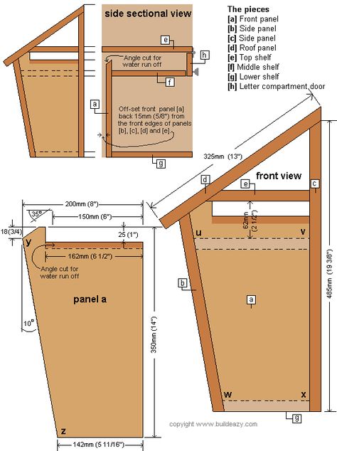 How to build a mailbox. The mailbox plans Drop Box Ideas, Printable Woodworking Plans, Wooden Mailbox, Woodworking Plans Patterns, Diy Mailbox, Woodworking Plans Pdf, Woodworking Shop Plans, Woodworking Plans Beginner, Woodworking Projects Furniture