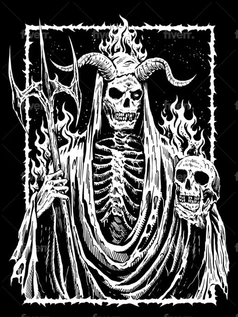 Metal Posters Art, Metal Drawing, Skull Fire, Black Metal Art, Scratchboard Art, Rock Band Posters, Propaganda Art, Metal Tattoo, Pencak Silat