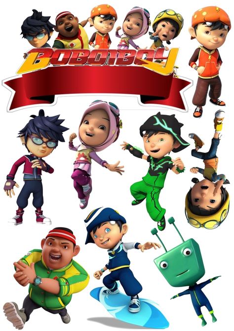 Boboiboy topper Boboiboy Topper Cake Printable, Backgrounds For Guys, Boboiboy Cake, Homelander Wallpaper, Walmart Birthday Cakes, The Homelander, Spiderman Topper, Topper Kue, Cheap Wedding Cakes