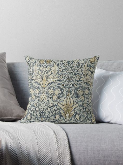 Millions of unique designs by independent artists. Find your thing. Euro Pillow, Pattern Pillow, Patterned Throw, Patterned Throw Pillows, Grey Pattern, Printed Throw Pillows, Pillow Pattern, A Pillow, William Morris