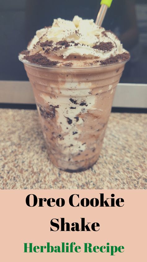 This is my sonic oreo cookie blast inspired shake herbalife recipe Formula 1 Cookies, Herbalife Meal Replacement Shakes, Oreo Protein Shake, Herbalife Cookies And Cream, Vanilla Protein Shake Recipes, Herbalife Flavors, Herbal Life Shakes, Herbalife Formula 1, Shake Recipes Healthy