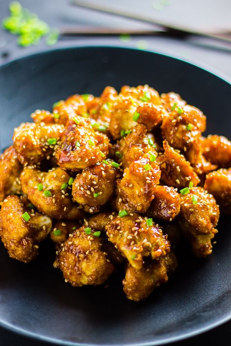 Lunch and Dinner Archives - Page 6 of 7 - Lean Green Nutrition Fiend Honey Garlic Cauliflower, Substitute For Mashed Potatoes, Honey Cauliflower, Garlic Cauliflower, Cauliflower Wings, Diner Recept, Vegetarian Meals, Honey Garlic, Cooked Vegetables