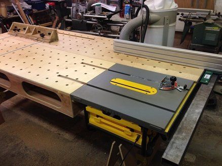 Ron Paulk, Paulk Workbench, Workbench Organization, Workbench Ideas, Table Saw Workbench, Portable Workbench, Work Benches, Woodworking Saws, Diy Workbench