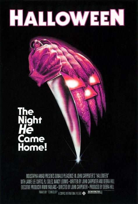 The Night He Came Home, Halloween Movie Poster, Science Fiction Movie Posters, John Carpenter Halloween, Halloween 1978, Horror Vintage, Halloween Film, The Boogeyman, Film Horror