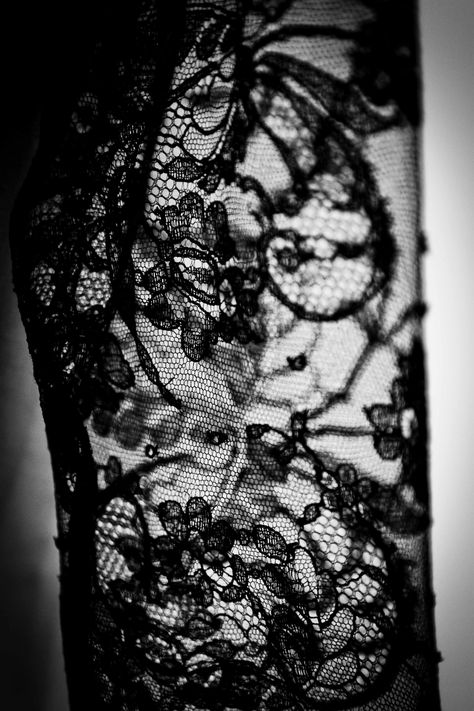 Lace - Oscar de la Renta Resort 2013 (photo by Xavi Menós) Lace Aesthetic Black, Black Lace Photography, Dress Fashion Photography, Blood And Black Lace 1964, Black Lace Fabric Texture, 2013 Style, The Woman In Black, Textured Quilt, Delicate Lingerie