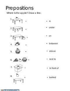 In On Under In Front Of Behind Next To Between, Middle School Grammar Worksheets, Preposition Worksheets, English As A Second Language (esl), Grammar Worksheets, English As A Second Language, Learn English Words, Second Language, Online Education