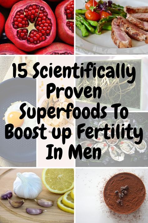 Here in this article, you will get to know about the 15 superfoods that will not only improve fertility in men but also help to reduce the chances of erectile dysfunction and premature ejaculation in them. So, click on the link to get to learn more facts about it. Sperm Health, Diets For Men, Fertility Foods, Improve Fertility, Fertility Diet, Increase Testosterone, Fatty Fish, Goji Berries, Daily Meals