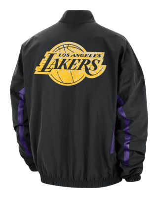 Inspired by the warm-ups found on the hardwood in '96, we gave this Lakers jacket a retro style that would feel right at home in that era of hoops clothing. And just like the clothing of that era, this one is smooth and stretchy, so you can get the most out of your movement beyond the court. Shown: Black/Field Purple/Amarillo Style: FD8532-010 Lakers Jacket, Graphic Jacket, Graphic Jackets, Nike Nba, Los Angeles Lakers, The Court, Men's Nike, Retro Style, Nike Men