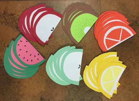 Fruit Door Decs, Summer Door Decs Ra, Door Decs Ra, Resident Assistant Door Decs, Res Life Door Decs, Ra Door Tags, Door Decorations College, Cubby Tags, Dorm Door Decorations