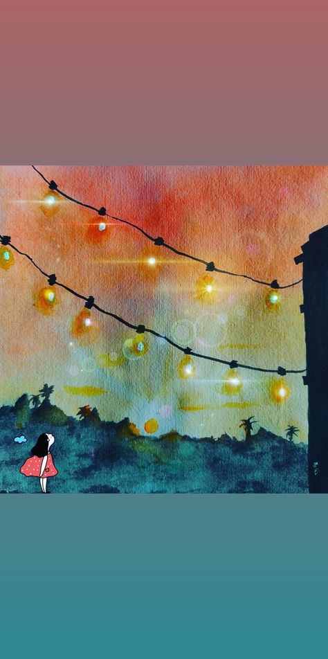 Diwali- Festival of lights Festival Drawing, Diwali Festival Of Lights, Small Drawings, Diwali Festival, Festival Of Lights, Fairy Light, Water Colors, Watercolor Drawing, Festival Lights