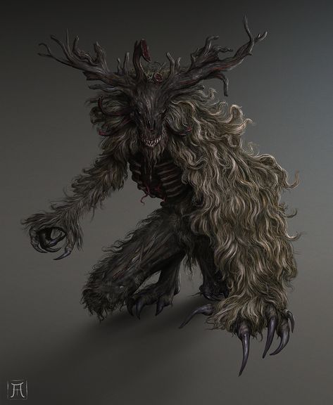 ArtStation - Cleric Beast, Igor Krstic Cleric Beast, Forest Monster, Bloodborne Concept Art, Monster Ideas, Dnd Inspiration, Bloodborne Art, Beast Creature, Monster Concept Art, Bloodborne