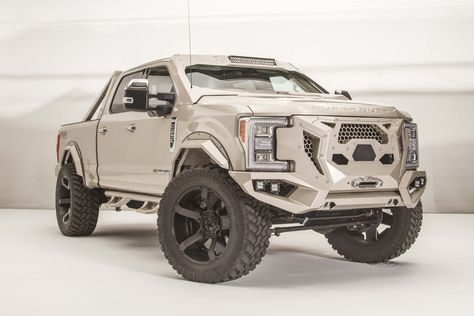 Ford F250 in a Military Ammunition by Fab Fours — CARiD.com Gallery Custom Pickup Trucks, Ford Super Duty, Work Truck, Ford Truck, Ford F250, Diesel Trucks, Portrait Gallery, Truck Accessories, Super Duty