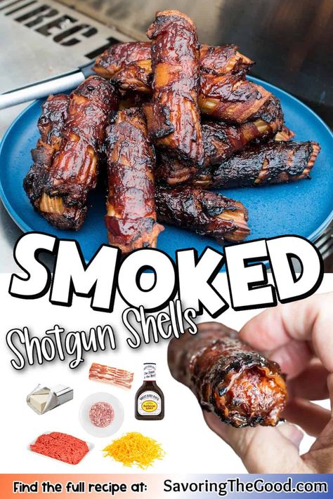 Smoked Shotgun Shells Recipe, Shotgun Shells Recipe, Smoked Shotgun Shells, Manicotti Shells, Smoker Grill Recipes, Pellet Smoker Recipes, Shells Recipe, Smoker Cooking, Pellet Grill Recipes