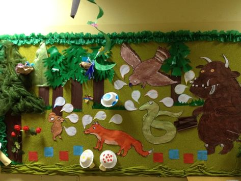 The Gruffalo Bulletin Board | What a Teacher... Gruffalo Display, Stone Age Display, Gruffalo Activities, Winter Animal Crafts, Display Board Ideas, Gruffalo Party, Child Development Activities, Woodland Forest Animals, Room On The Broom