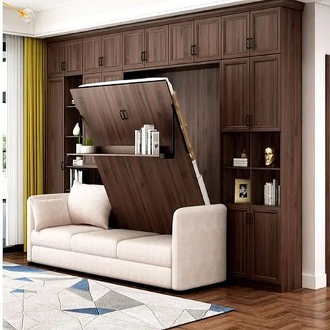 599.02US $ |Invisible Bed Sofa Integrated Wall Bed Space Saving Murphy Bed Invisible Bed Wardrobe Integrated Electric Sofa Invisible Bed| |   - AliExpress Beds For Small Spaces Bedroom, Murphy Beds For Small Spaces, Murphy Bed With Sofa, Murphy Bed Sofa, Small Spaces Bedroom, Dressing Room Design Luxury, Bed With Wardrobe, Bed Wardrobe, Living Room Decor Indian