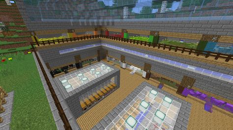 Wool Farm and Auto Sorter/Storage System Minecraft Storage Building, Minecraft Storage, Minecraft Diy, Survival Minecraft, Mc Ideas, Storage Building, Cool Minecraft Creations, Cool Minecraft, Minecraft Architecture