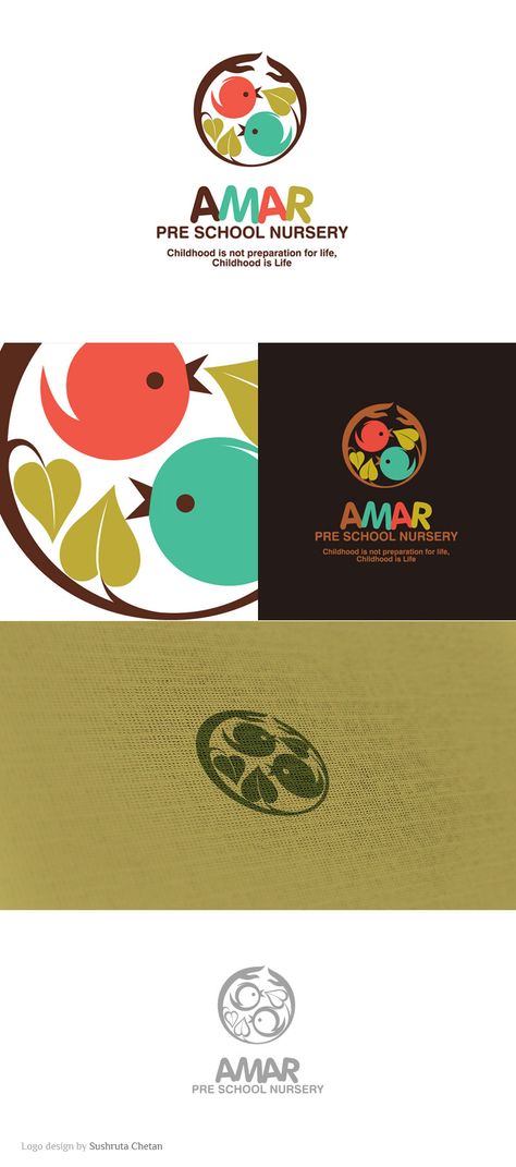 Logo design for Amar pre-school nursery by Sushruta Chetan. Nursery Logo Design, Preschool Logo, Kindergarten Logo, Kids Branding Design, Clever Logo Design, English Club, Identity Design Inspiration, Kids Graphics, Kids Logo Design