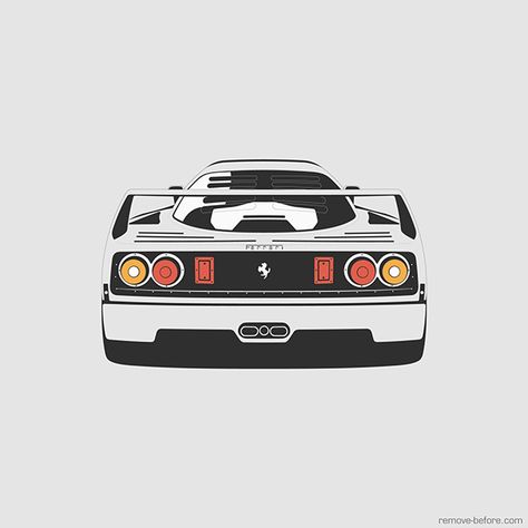 Horseless Carriage, White Ferrari, Automotive Artwork, Mini Projector, Car Vector, Car Artwork, Best Classic Cars, Ferrari F40, Old Classic Cars