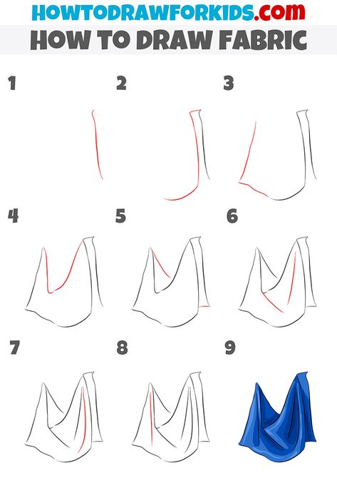 Drapes And Folds Fashion Illustration, How To Draw Fabric Folds, How To Draw Fabric, Fabric Drawing Reference, Draw Fabric, Drapery Drawing, Drawing Fabric, Useful Skills, Fabric Tutorial