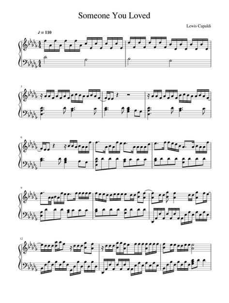 Someone You Loved sheet music for Piano download free in PDF or MIDI Piano Sheet Music Letters, Piano Notes Songs, Hymn Sheet Music, Violin Songs, Music Letters, Clarinet Sheet Music, Easy Piano Songs, Flute Sheet Music, Music Chords